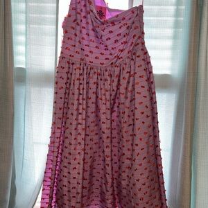 J. Crew Lavender and Red Dress